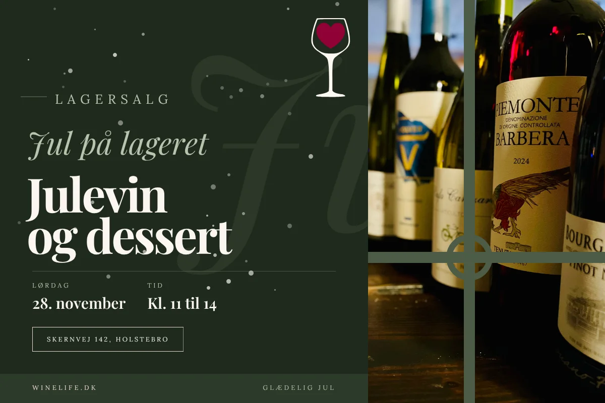28. Nov - Lagersalg med julevin og dessertvin