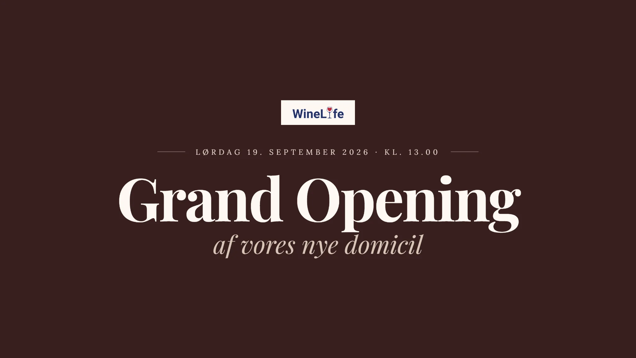 Grand Opening af vores nye domicil