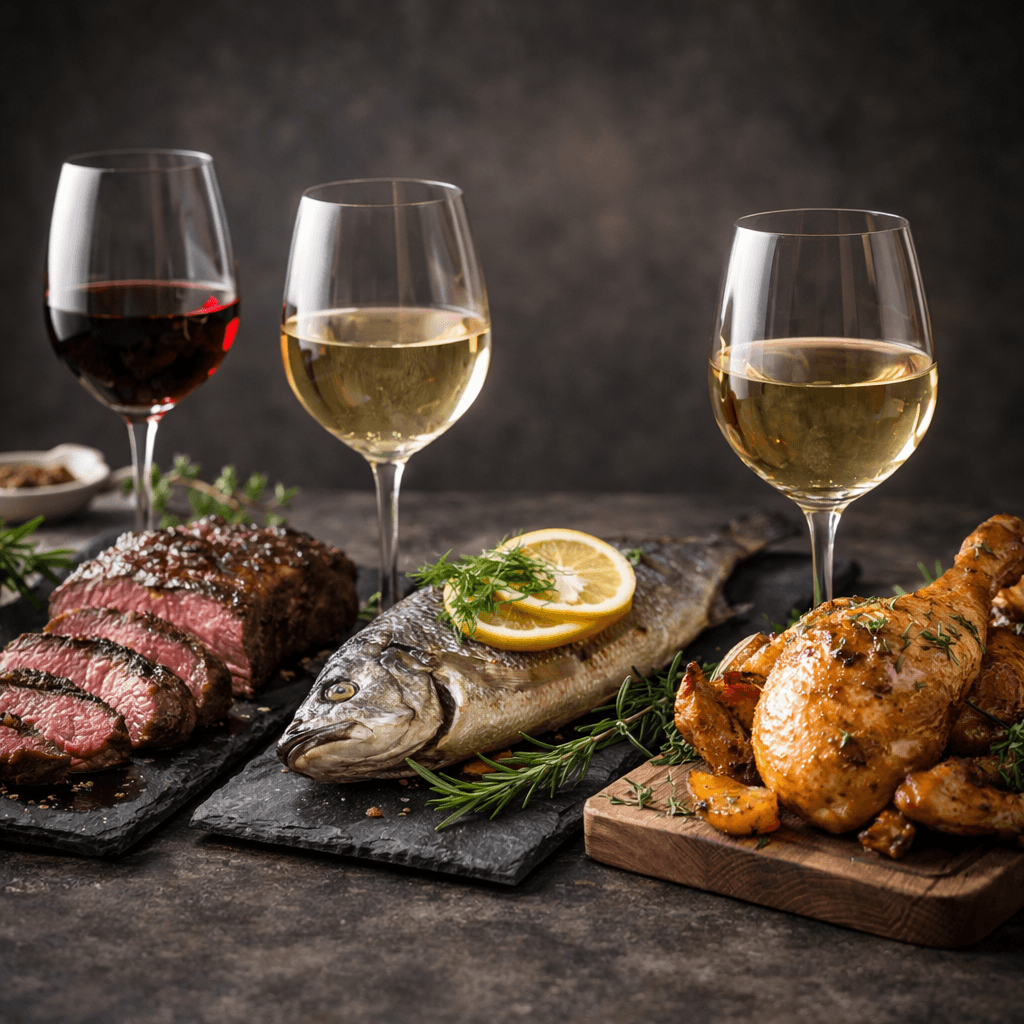 Hvilken vin passer til oksekød, fisk og fjerkræ?