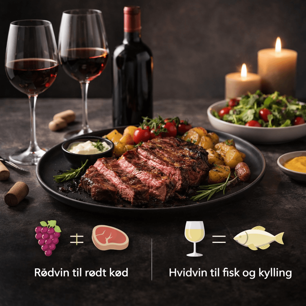 Vin og mad – de grundlæggende regler